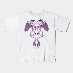 Purple Love Dragons Kids T-Shirt